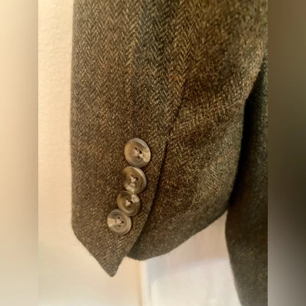 Chaps by Ralph Lauren Brown Blazer Sports Jacket 100% Lambswool Size 46R